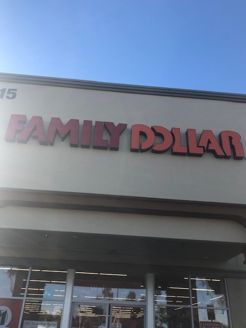 The front of a Family Dollar discount store.
