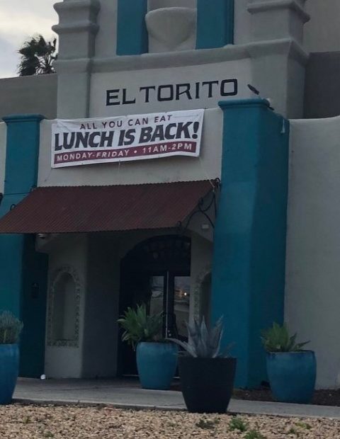 The front of an El Torito restaurant.