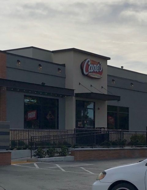 A Raising Cane's restaurant.